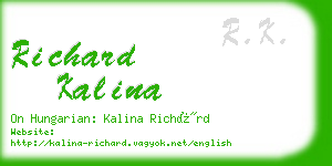 richard kalina business card